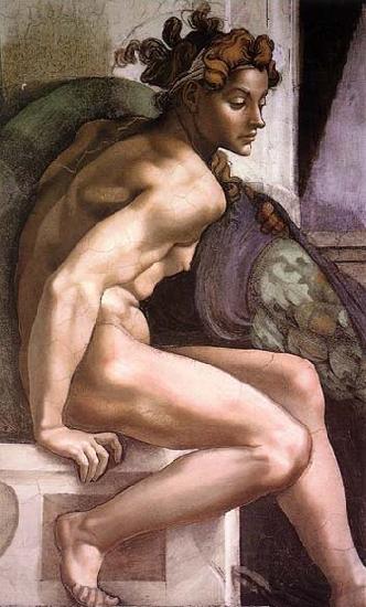 Michelangelo Buonarroti Ignudo Norge oil painting art